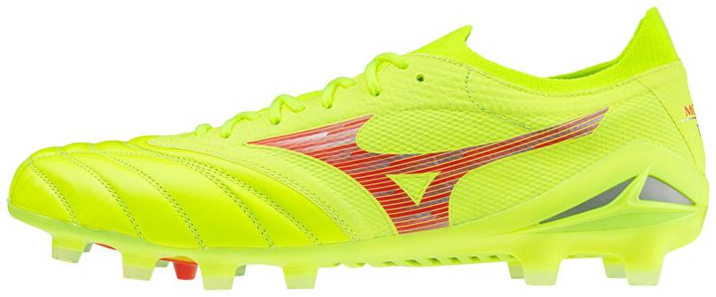 Mizuno Sport Morelia Neo IV Beta Elite MD Football Footwear - Safety Yellow/Fiery Coral 2/Safety Yell (Grösse: UK 10.5) von Mizuno Sport