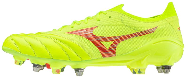 Mizuno Sport Morelia Neo IV Beta Elite MIX Football Footwear - Safety Yellow/Fiery Coral 2/Safety Yell (Grösse: UK 10) von Mizuno Sport