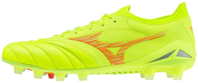 Mizuno Sport Morelia Neo IV Beta Japan MD Football Footwear - Safety Yellow/Fiery Coral 2/Safety Yell (Grösse: UK 10) von Mizuno Sport