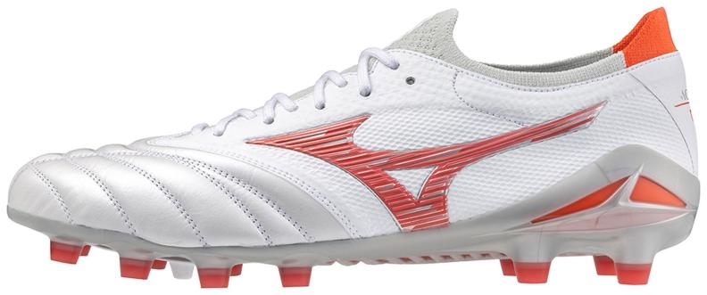 Mizuno Sport Morelia Neo IV Beta Japan MD Football Footwear - White/Radiant Red/ Hot Coral (Grösse: UK 10) von Mizuno Sport