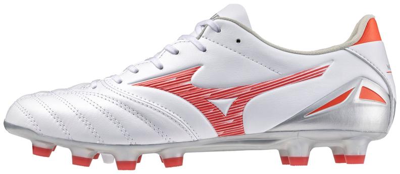 Mizuno Sport Morelia Neo IV PRO MD Football Footwear - White/Radiant Red/ Hot Coral (Grösse: UK 10.5) von Mizuno Sport