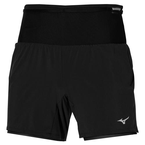 Mizuno Sport Multi Pocket 7.5 2in1 Short M - Black (Grösse: S) von Mizuno Sport