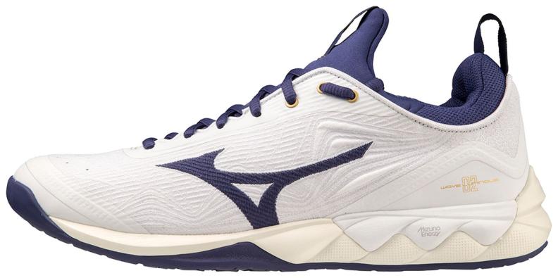 Mizuno Sport Volleyballschuh Wave Luminous 2 M Indoor Men - White/Blue Ribbon/MP Gold (Grösse: UK 10.5) von Mizuno Sport