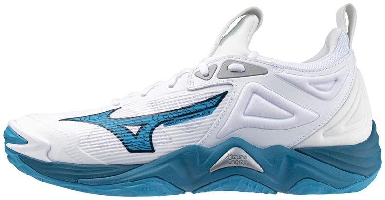 Mizuno Sport Volleyballschuh Wave Momentum 3 M/UX Indoor Men - White/Sailor Blue/Silver (Grösse: UK 10) von Mizuno Sport