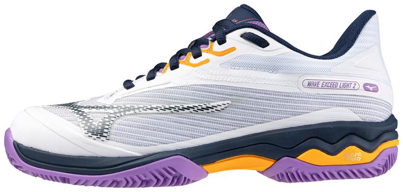 Mizuno Sport Wave Exceed Light 2 Padel CC W Tennis Women Clay Court - White/Dress Blues/Hyacinth (Grösse: UK 5) von Mizuno Sport