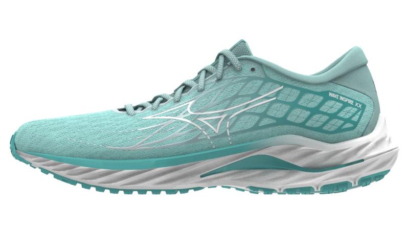 Mizuno Sport Wave Inspire 20 W Support Women - Eggshell Blue/White/Blue Turquoise (Grösse: UK 3.5) von Mizuno Sport