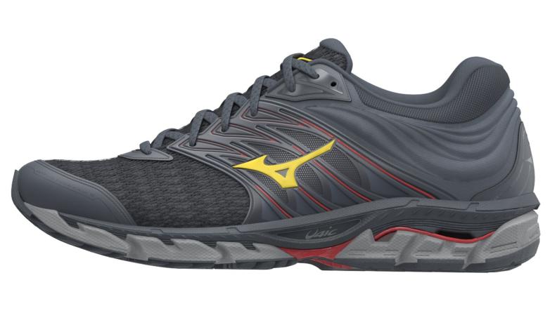 Mizuno Sport Wave Paradox 5 M Support Men - Turbulence/Citrus/Cayenne (Grösse: UK 10) von Mizuno Sport