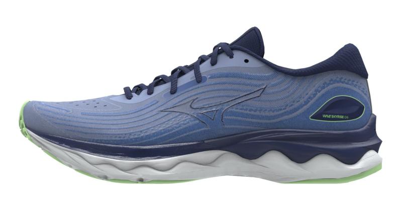 Mizuno Sport Wave Skyrise 4 W Neutral Women - Blue Henon/Blue Depths/Techno Green (Grösse: UK 4.5) von Mizuno Sport