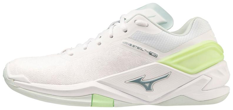 Mizuno Sport Handballschuh Wave Stealth Neo W Indoor Women - White/Glacial Ridge/Patina Green (Grösse: UK 4.5) von Mizuno Sport