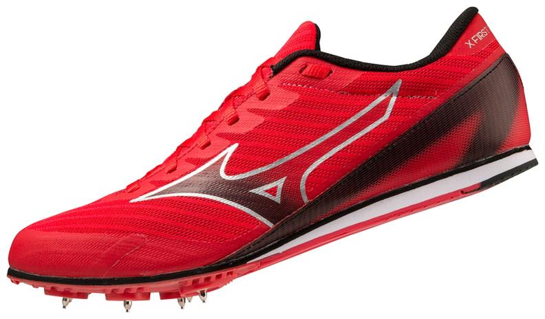 Mizuno Sport X FIRST 2 All - Round Spike - Hight/Risk-red/Black/Silver (Grösse: UK 3) von Mizuno Sport