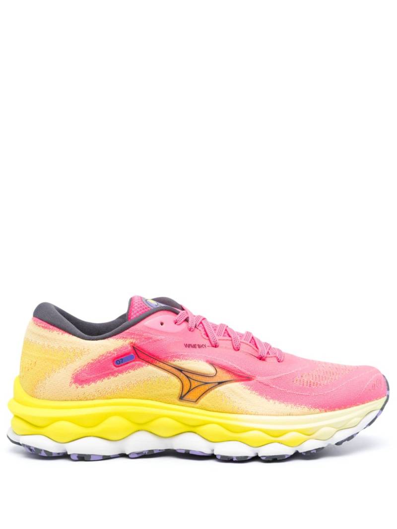 Mizuno Wave Sky 7 colour-block sneakers - Pink von Mizuno