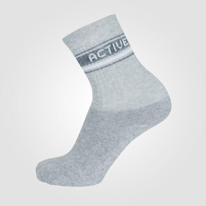 Sportsocken im 5er-Pack, grau meliert, 39–42 von Modeagentur Wettstein