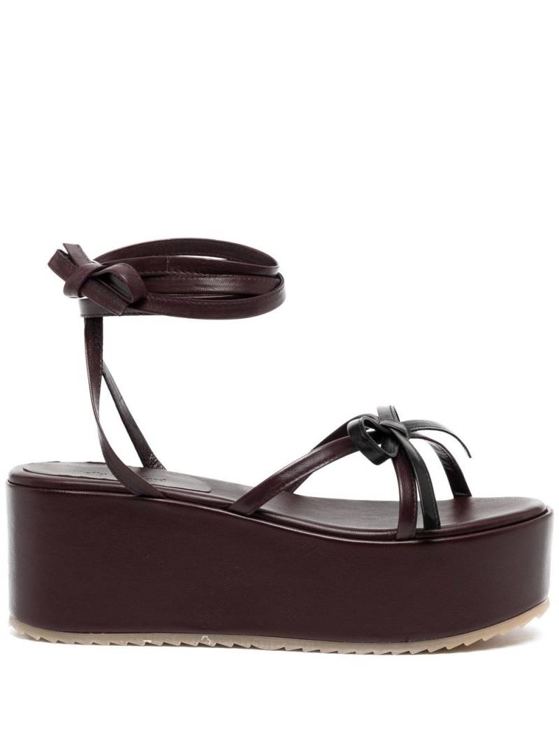 Molly Goddard 63mm leather platform sandals - Purple von Molly Goddard