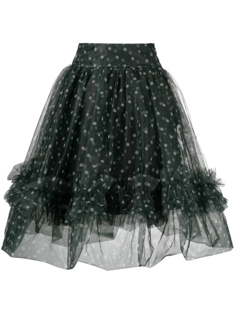 Molly Goddard Bonnie polka dot tulle midi skirt - Black von Molly Goddard