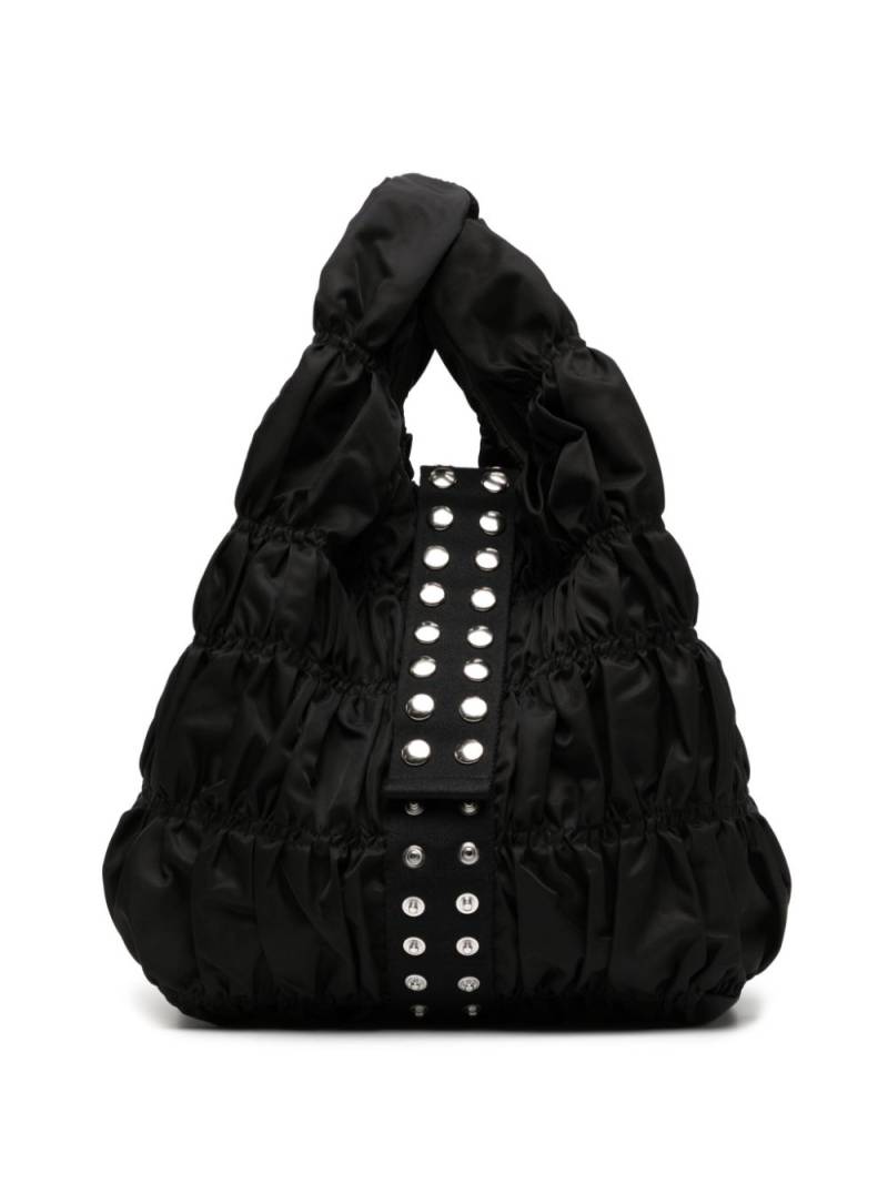 Molly Goddard Izzy shirred-effect tote bag - Black von Molly Goddard