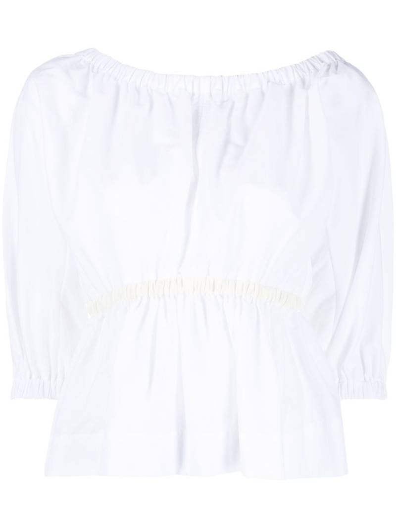 Molly Goddard Katie peplum-waist blouse - White von Molly Goddard