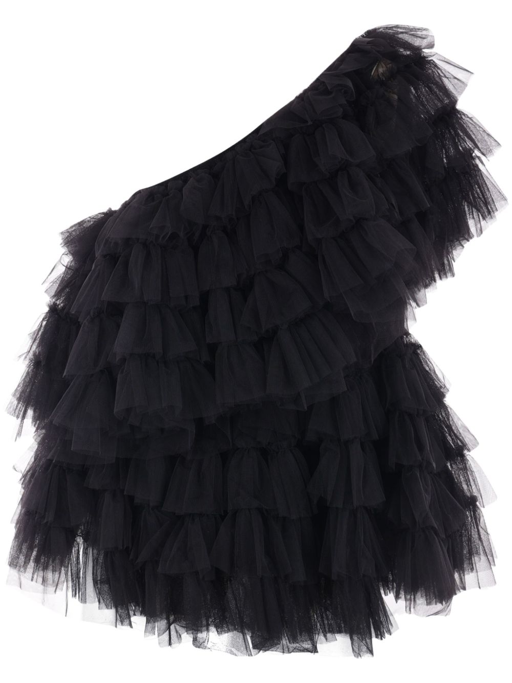 Molly Goddard Lisa ruffled one-shoulder top - Black von Molly Goddard