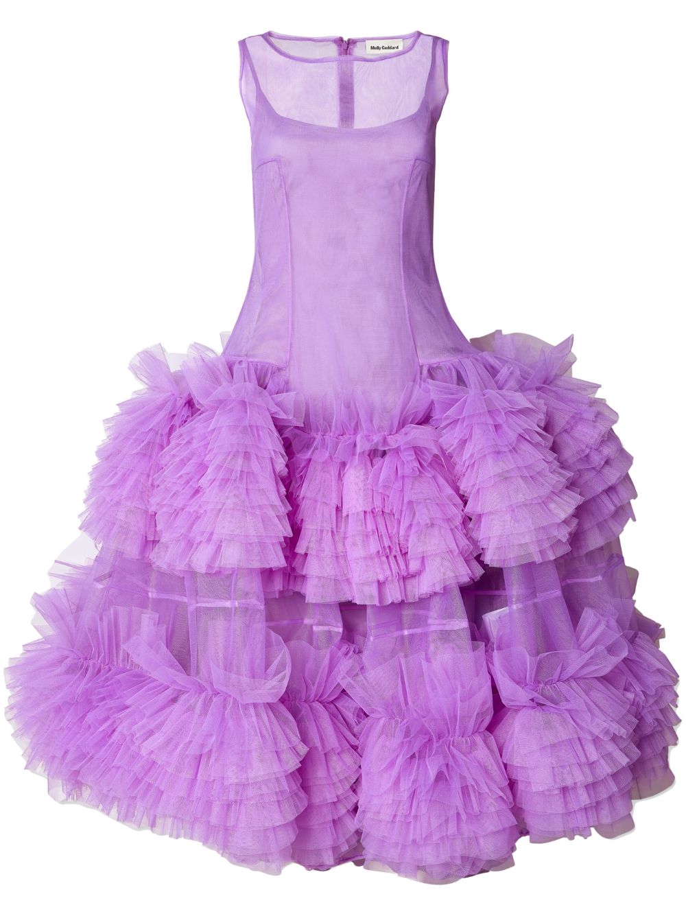 Molly Goddard Yuri gathered frill tulle dress - Purple von Molly Goddard