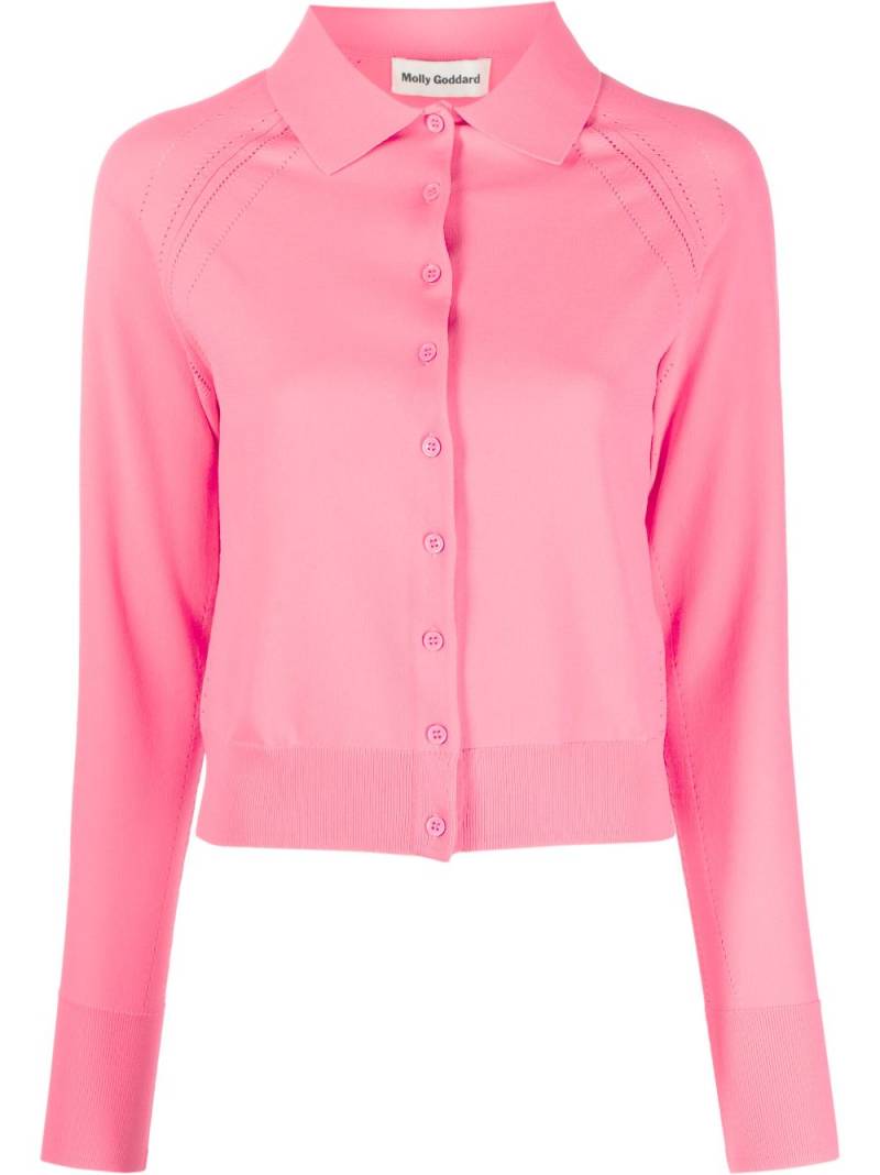 Molly Goddard pointelle-knit cropped cardigan - Pink von Molly Goddard