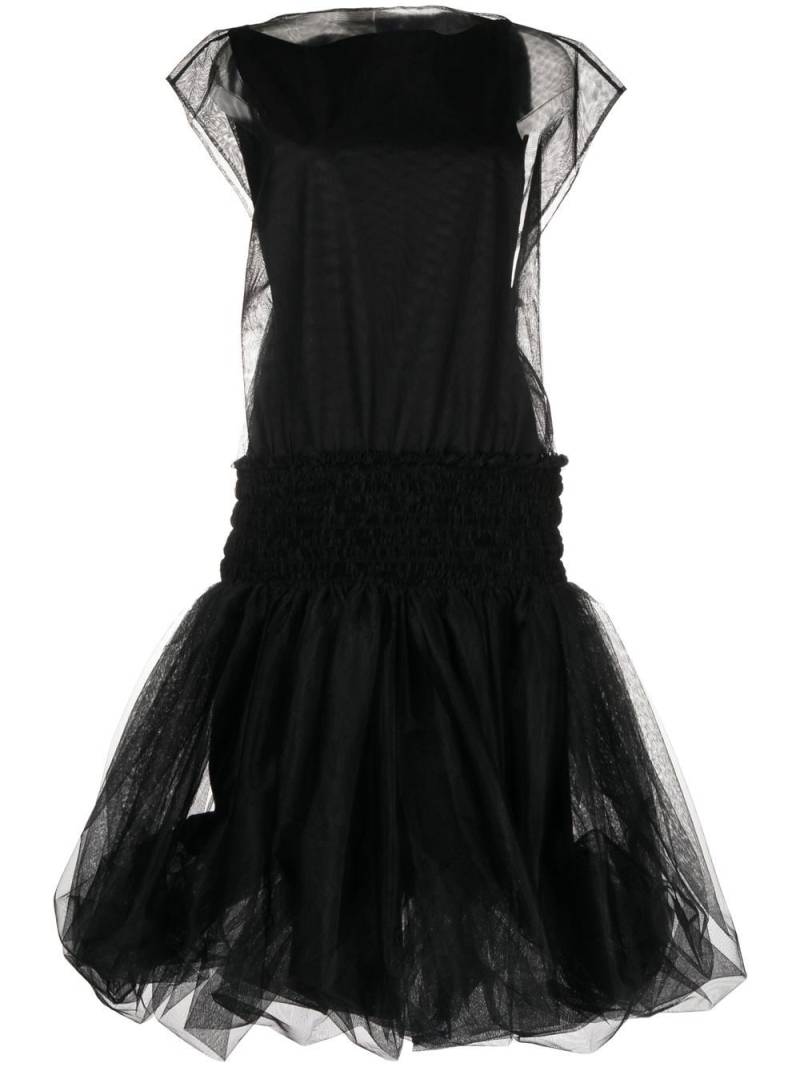 Molly Goddard tulle puffball midi dress - Black von Molly Goddard