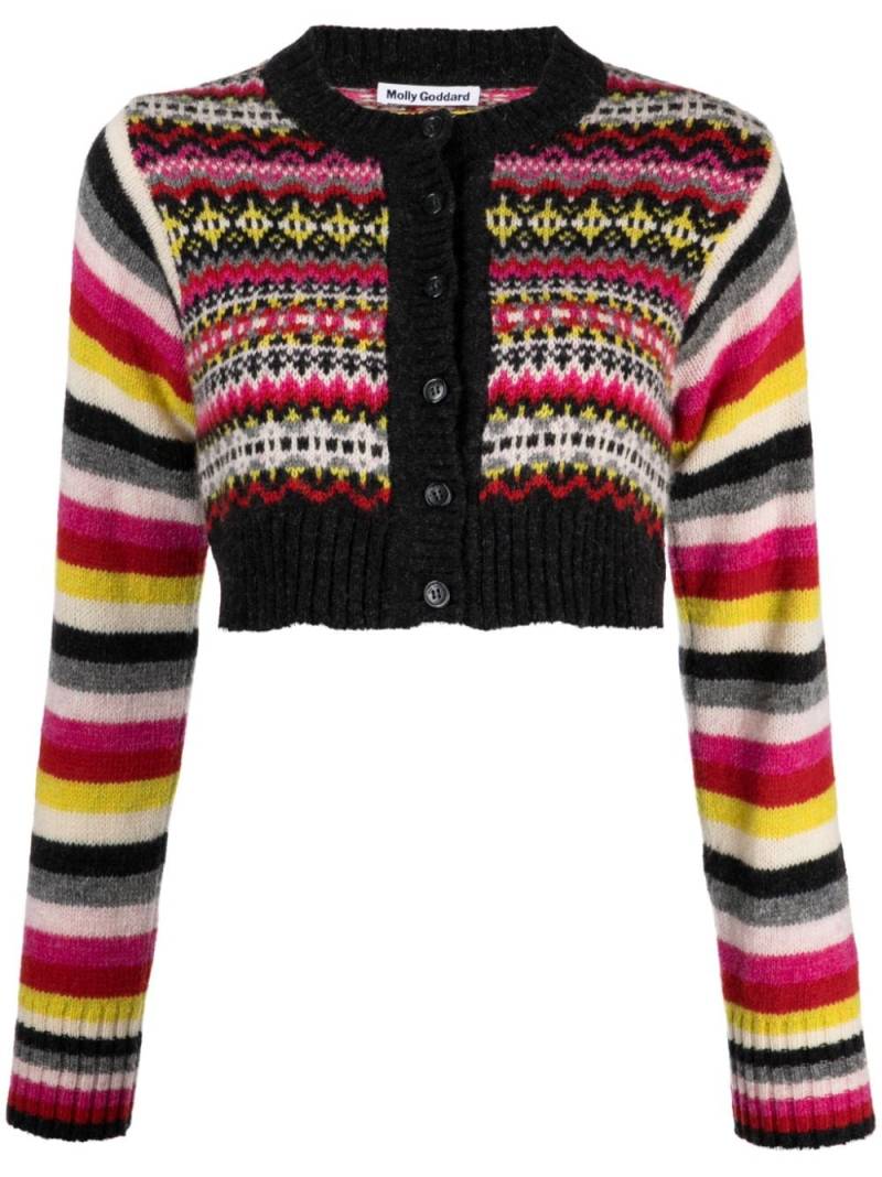 Molly Goddard wool cropped cardigan - Multicolour von Molly Goddard