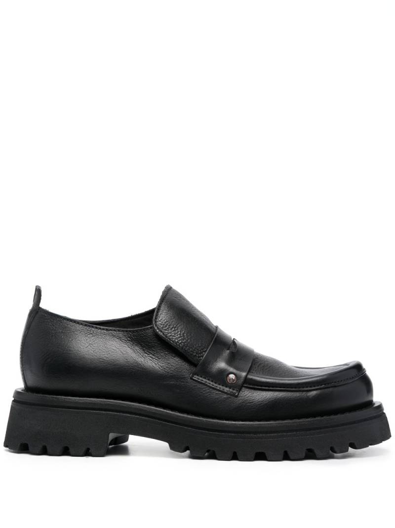 Moma Mocassino penny-slot leather loafers - Black von Moma