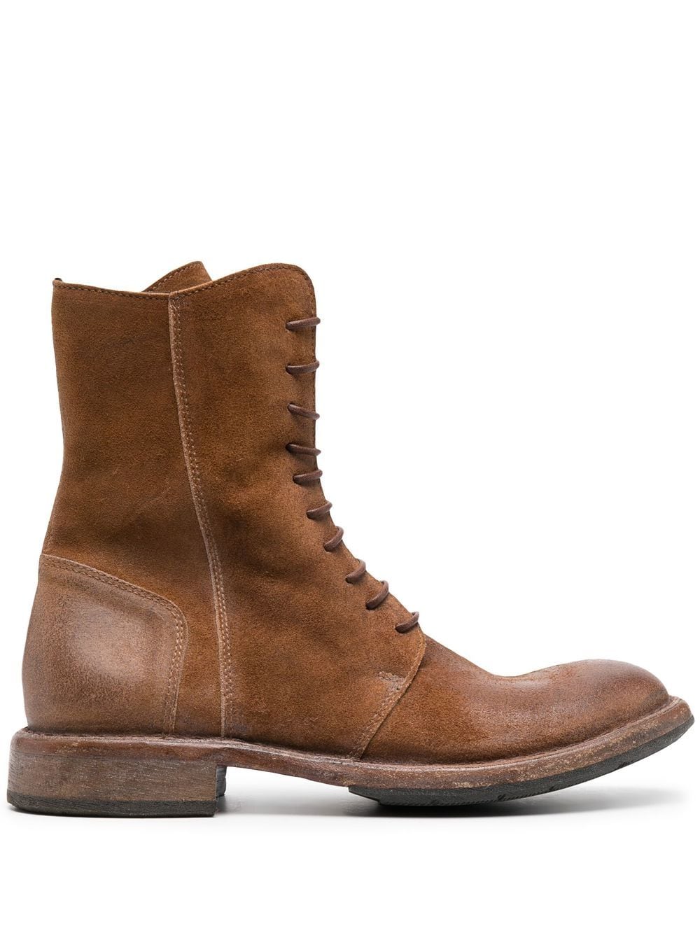 Moma Polacco worn-effect leather boots - Brown von Moma