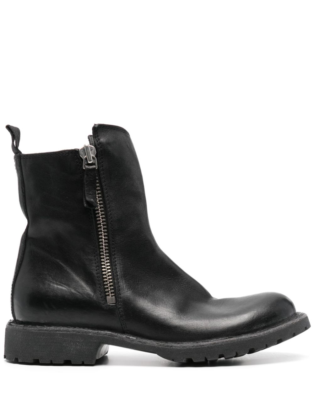 Moma Tronchetto leather ankle boots - Black von Moma