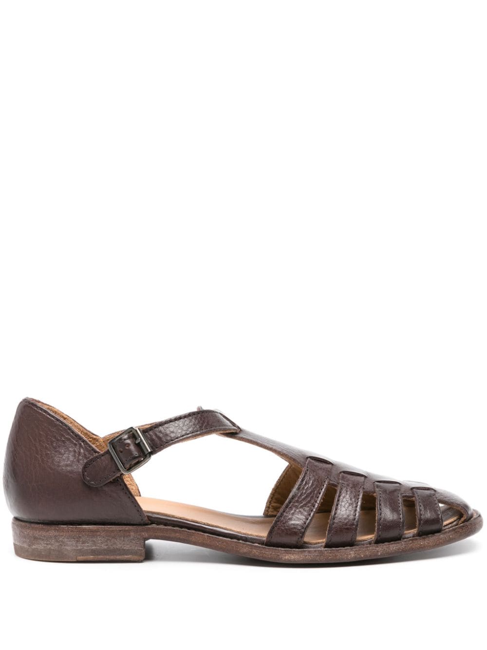 Moma caged leather sandals - Brown von Moma
