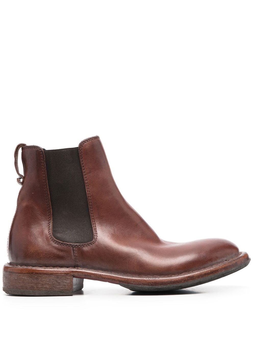 Moma leather ankle boots - Brown von Moma
