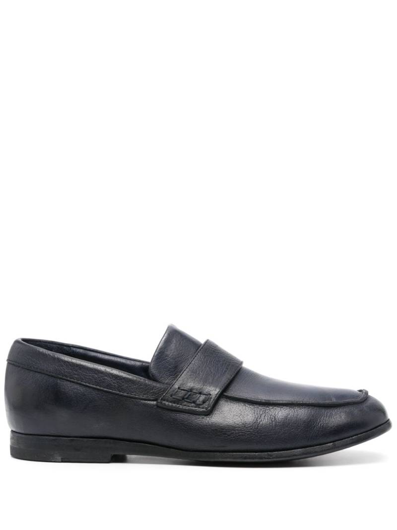 Moma pebbled-leather loafers - Blue von Moma