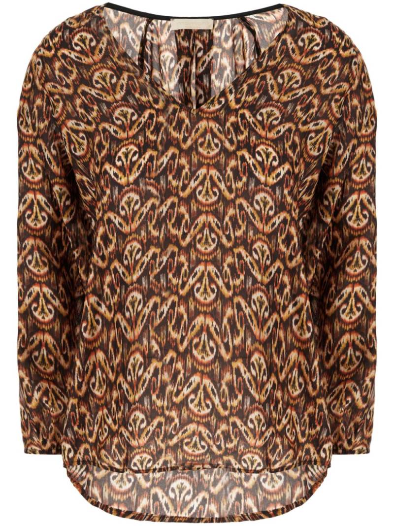 Momoni abstract-print blouse - Brown von Momoni