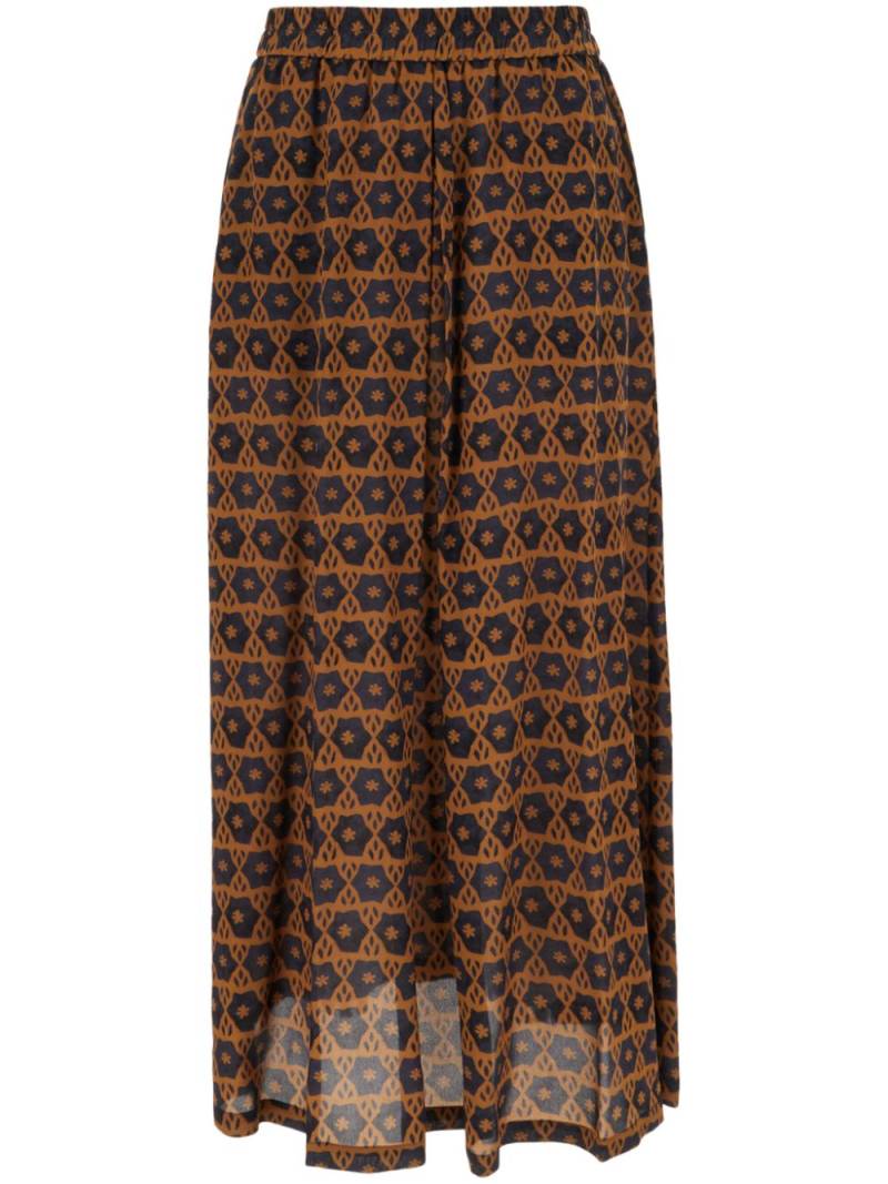 Momoni printed midi skirt - Brown von Momoni