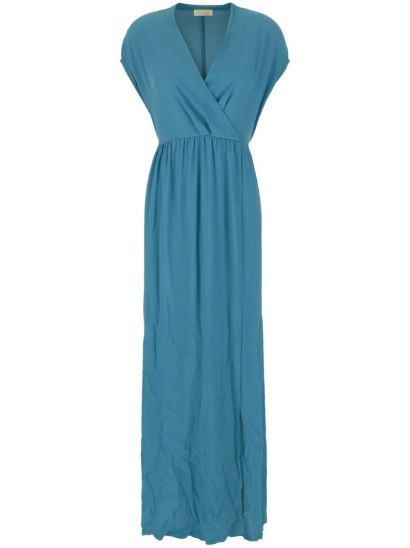 Momoni wrap maxi dress - Blue von Momoni