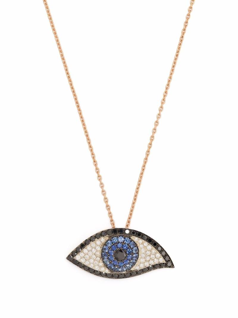 Monan 18kt rose gold sapphire and diamond necklace - Pink von Monan