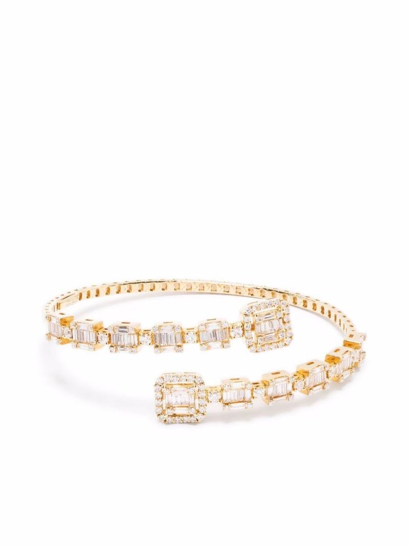 Monan 18kt yellow gold diamond cuff bracelet von Monan