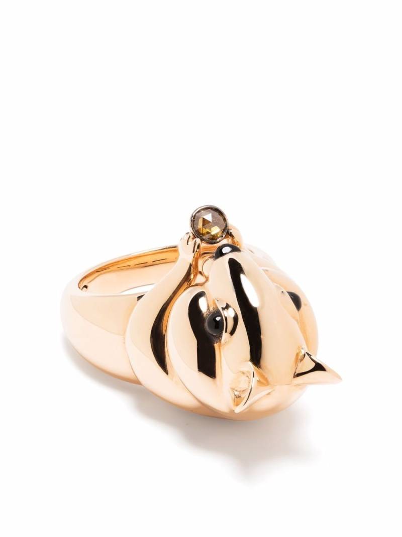 Monan 18kt yellow gold diamond ring von Monan