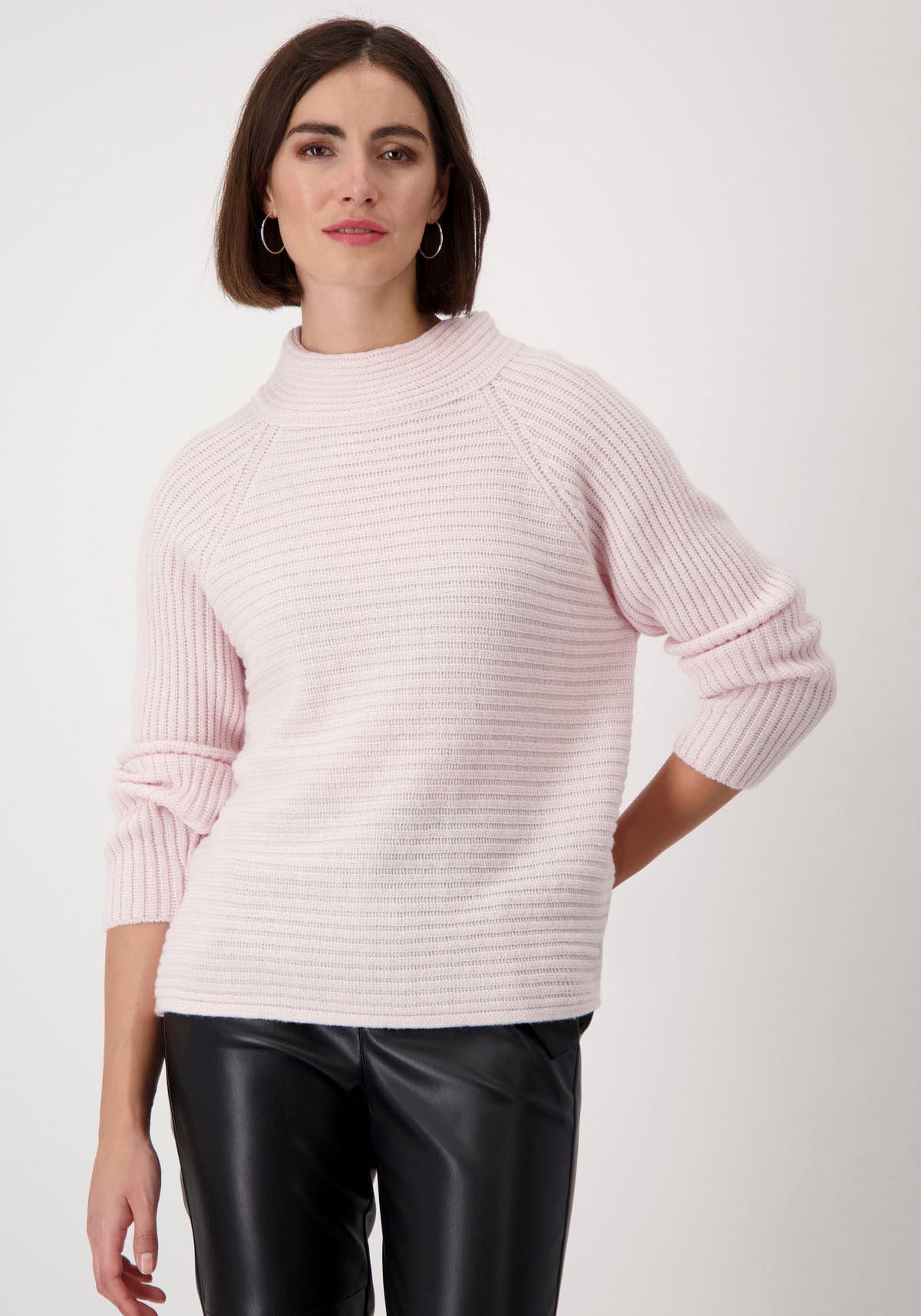 Monari Stehkragenpullover, mit Strukturmuster Monari Stehkragenpullover, mit Strukturmuster von Monari