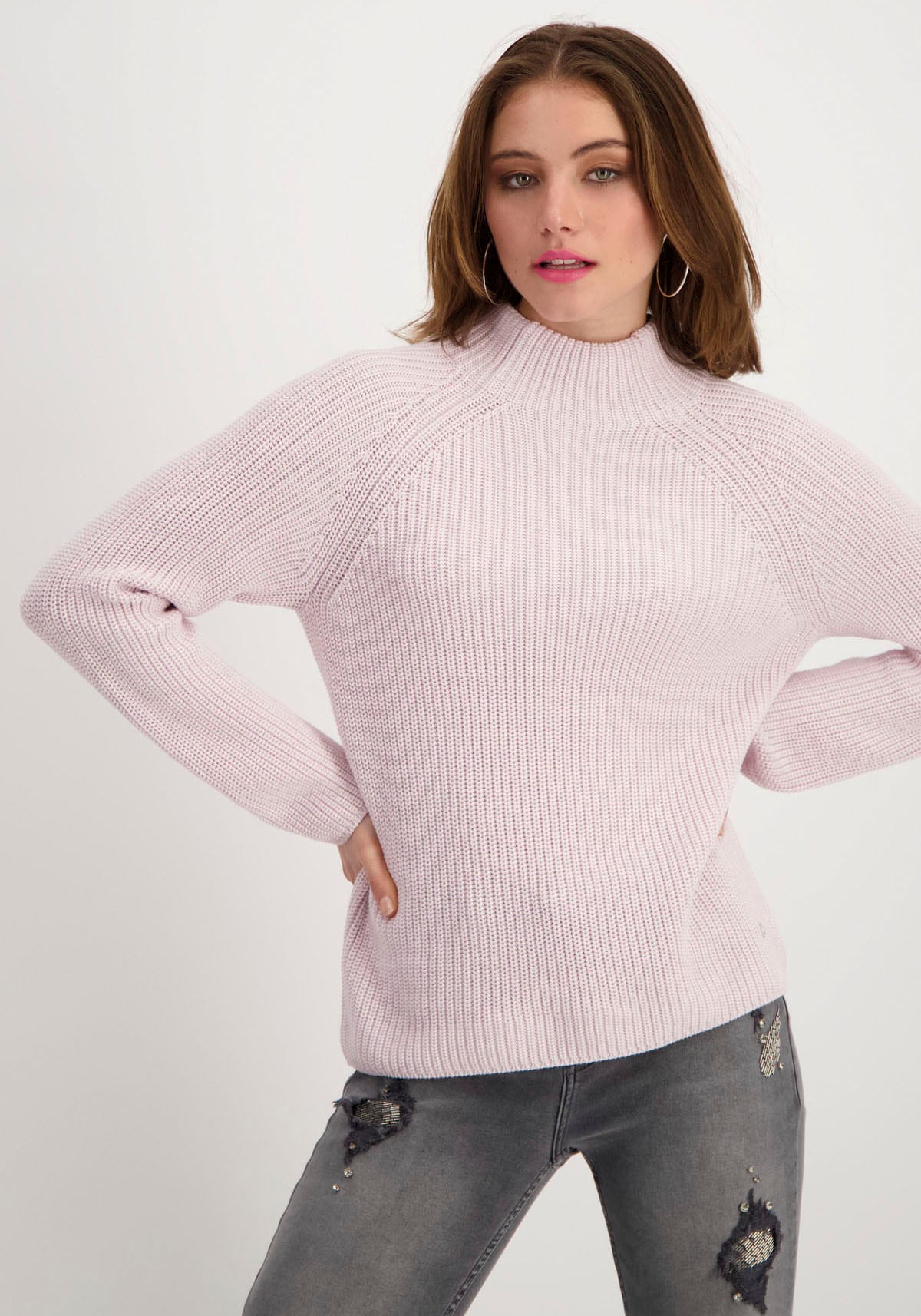 Monari Strickpullover, mit Perlfangmuster von Monari