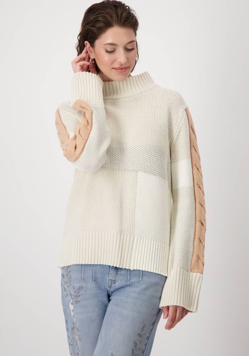 Monari Strickpullover, mit Colourblocking von Monari