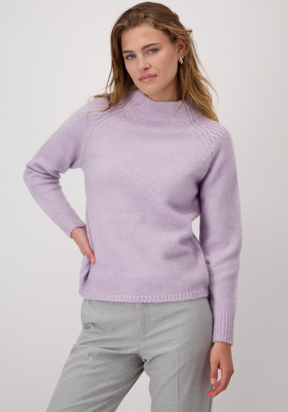 Monari Strickpullover »Pullover Flauschgarn«, Mit Rundhalsausschnitt von Monari