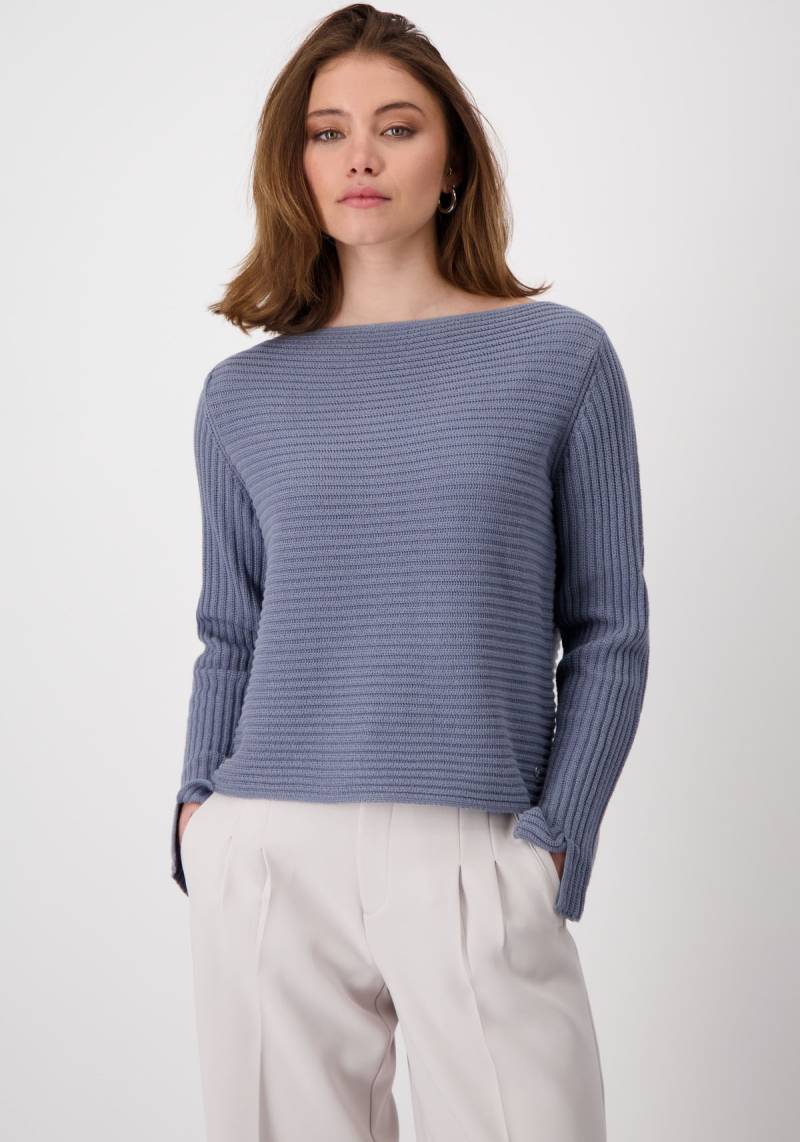 Monari Strickpullover »Pullover monari Rippe«, Mit U-Boot-Ausschnitt von Monari