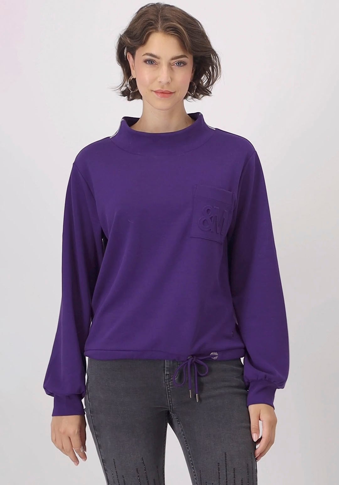 Monari Sweatshirt, mit aufgesetzter Tasche von Monari