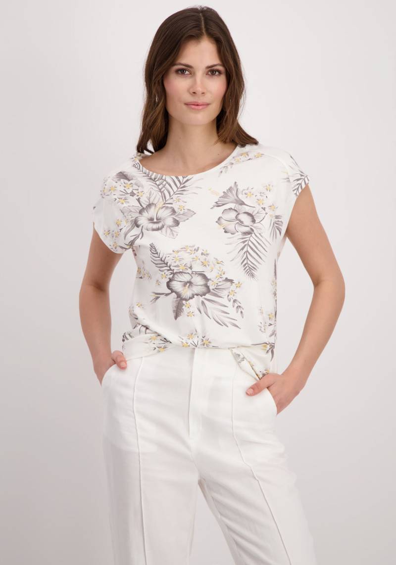 Monari Rundhalsshirt, mit Blumenmuster von Monari