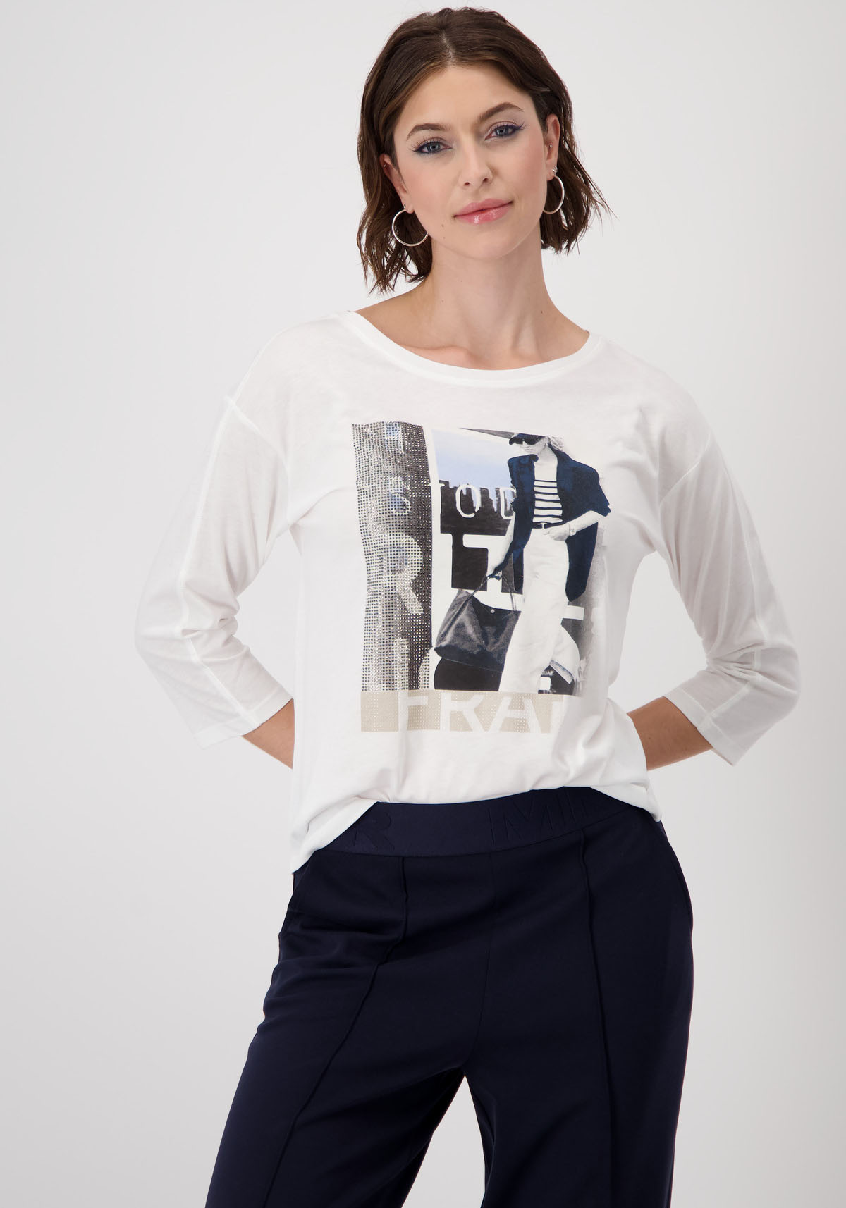 Monari T-Shirt »Shirt Frau Druck«, Mit Rundhalsausschnitt Monari T-Shirt »Shirt Frau Druck«, Mit Rundhalsausschnitt von Monari