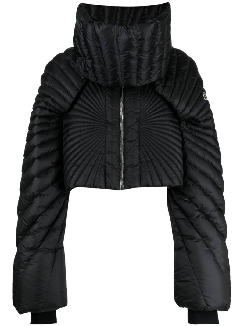 Moncler + Rick Owens Radiance convertible padded down-filled jacket - Black von Moncler + Rick Owens