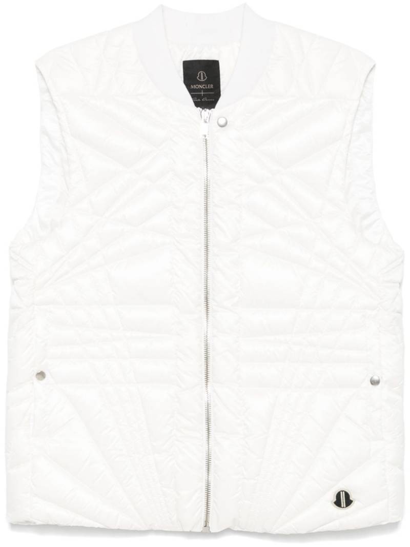 Moncler + Rick Owens x Rick Owens Megapenta Flight gilet - White von Moncler + Rick Owens