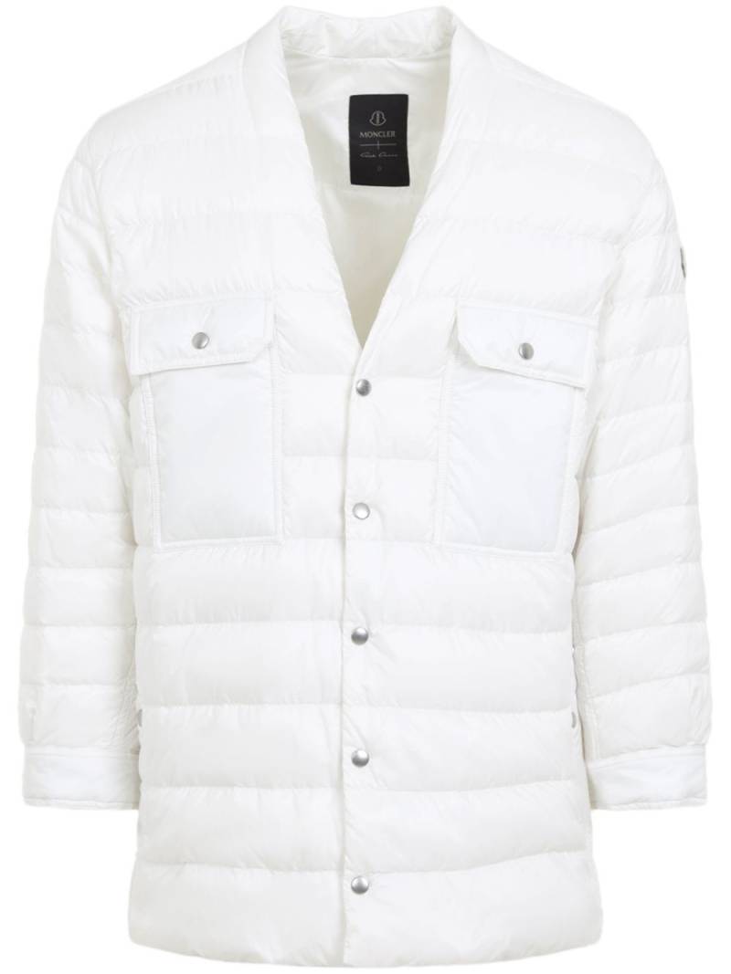 Moncler + Rick Owens x Rick Owens down jacket - White von Moncler + Rick Owens