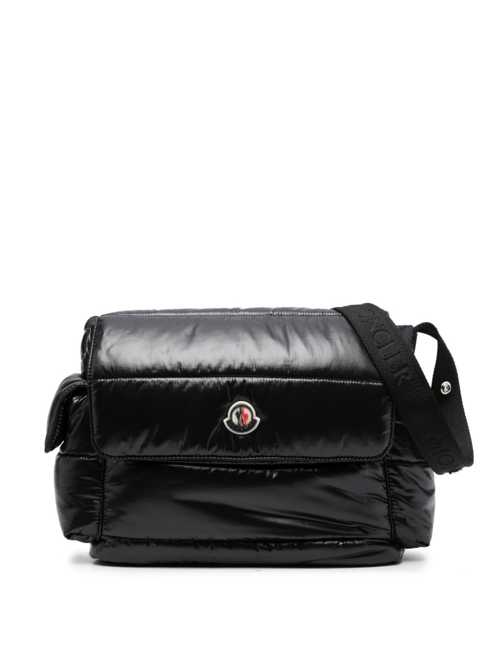 Moncler Enfant logo-patch padded diaper bag - Black von Moncler Enfant