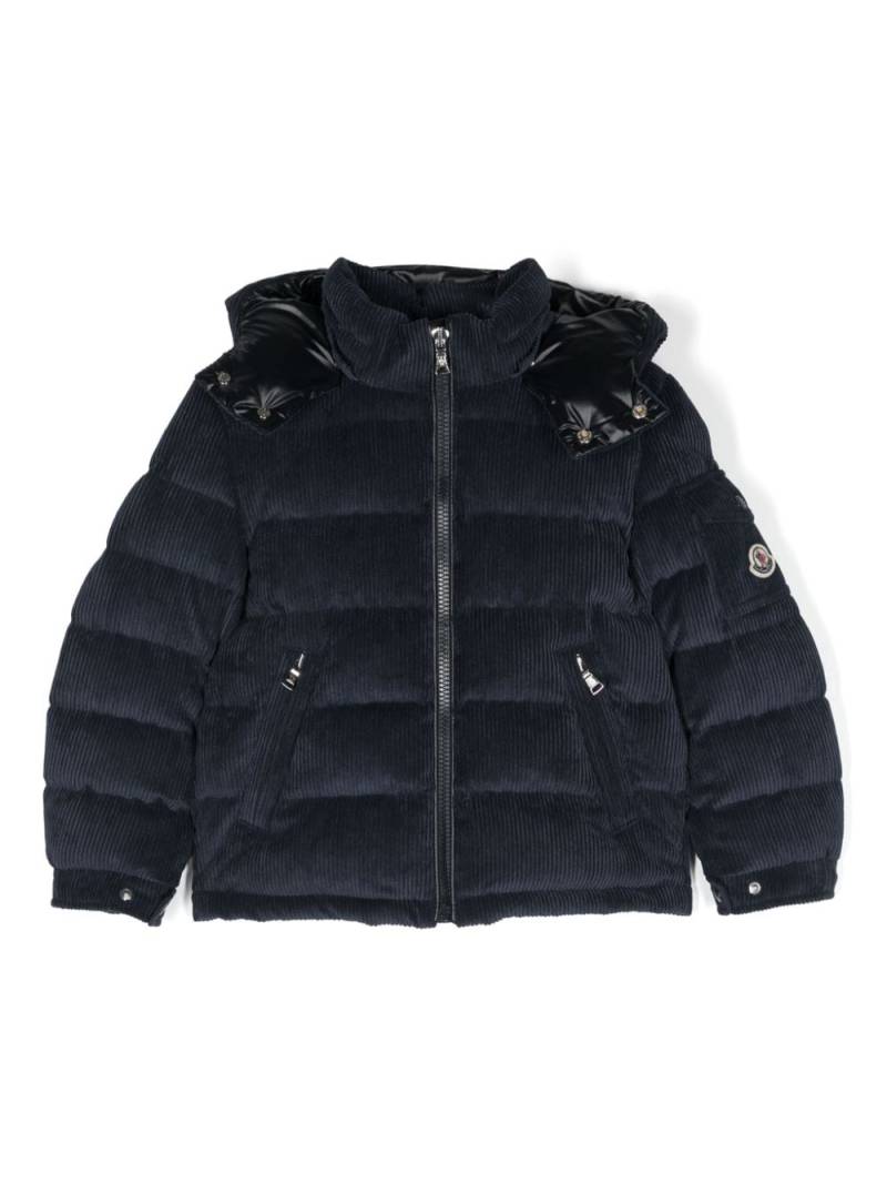 Moncler Enfant Aiman padded corduroy jacket - Blue von Moncler Enfant